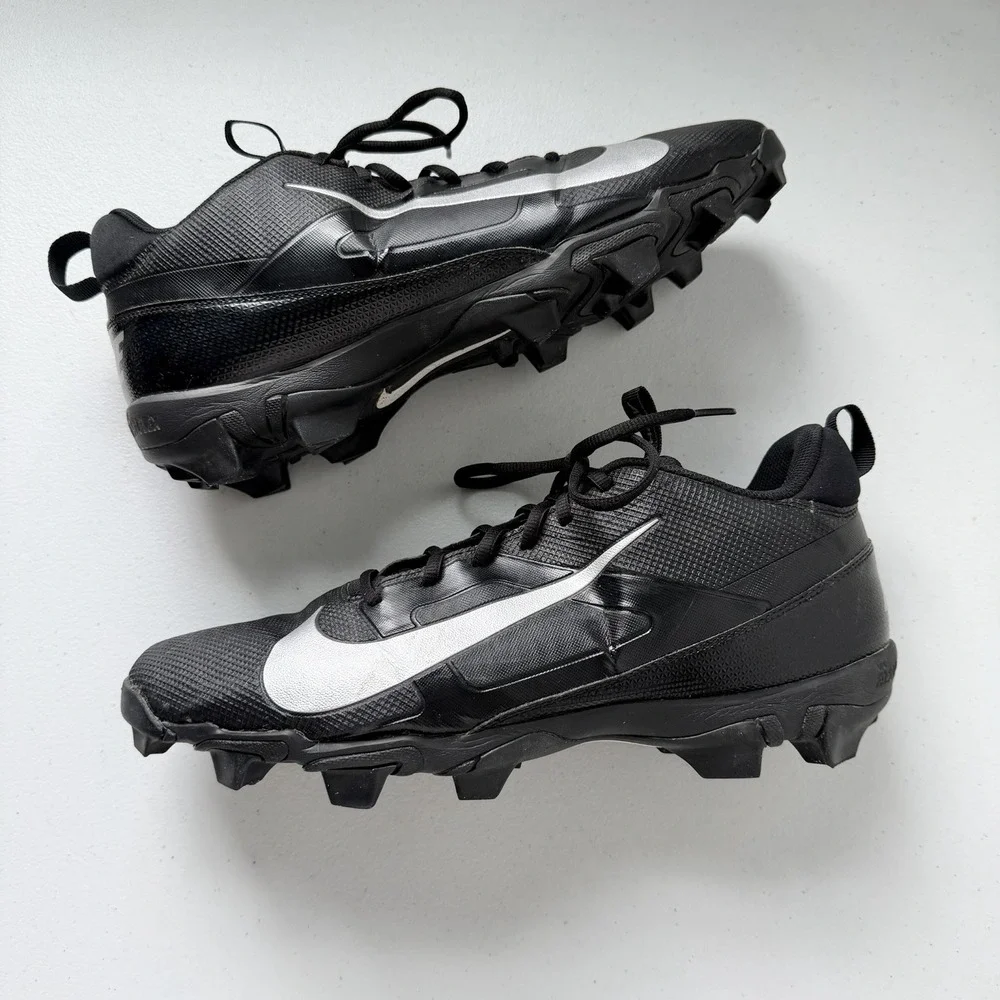 Nike Alpha Menace 4 Shark Football Cleats Mens 14 Wide FQ3875-002 FastFlex Black